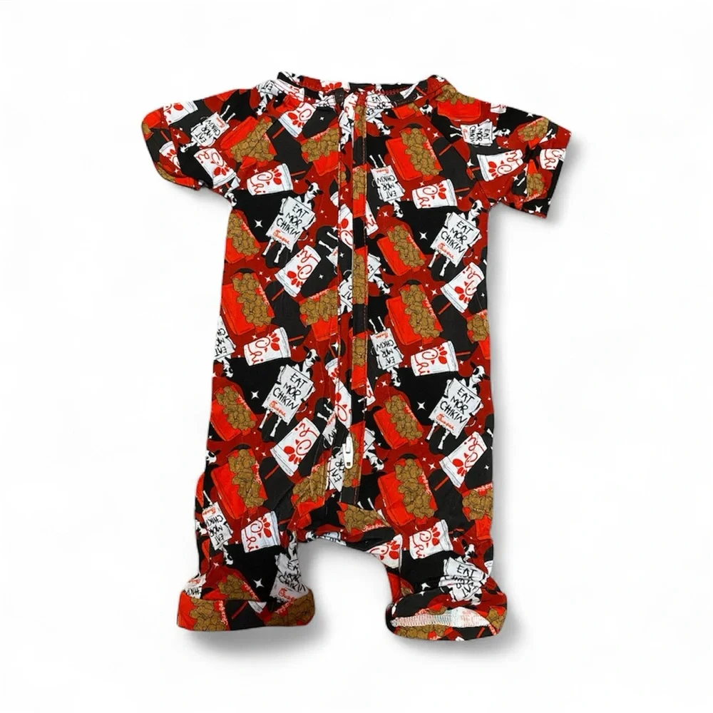 Playful Kids Chick-fil-A Bamboo Shortie in Red, Black, and Gold - Picture 1 of 4